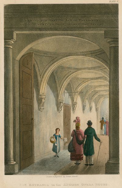Box Entrance to the English Opera House (Lyceum Theatre) by Daniel Havell
