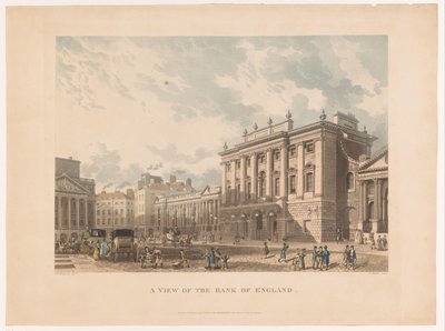 View of the Bank of England, London by Daniel Havell