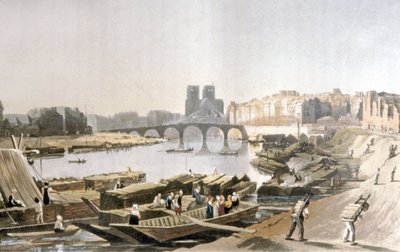 Notre Dame, Ile de la Cite, Ile Saint Louis and the Pont de la Tournelle by Daniel Havell