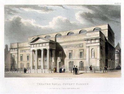 Theatre Royal, Covent Garden, in London, Designed by Robert Smirke by Daniel Havell