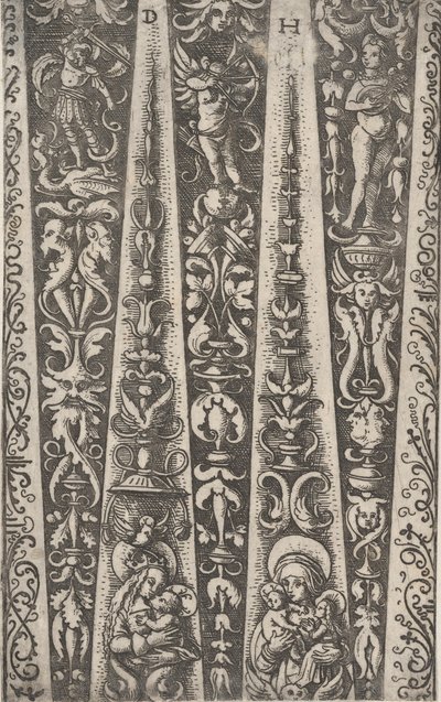Design for the Channels of Fluted Armor, ca. 1515 by Daniel Hopfer