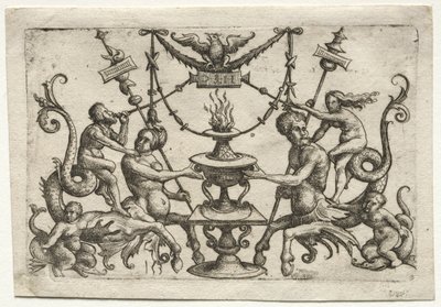 Ornament with Siren and Triton by Daniel Hopfer
