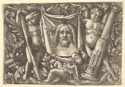 The Sudarium Held by Two Angels by Daniel Hopfer