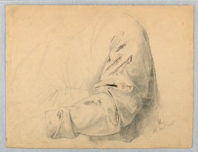 Drapery Study of Sleeve by Daniel Huntington