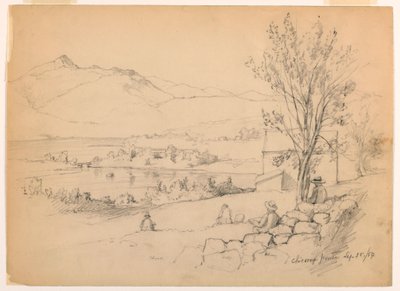 Artists Sketching at Chocorua Pond, New Hampshire, September 28, 1854 by Daniel Huntington