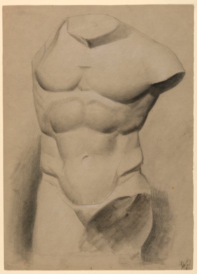 Male Torso From a Plaster, 1840 by Daniel Huntington