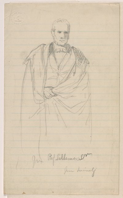 Prof. Benjamin Silliman, Sr. Standing; Left: Prof. Benjamin Silliman, Sr. Seated, 1858 by Daniel Huntington