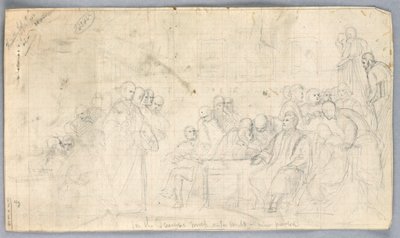 Study for "Scientific Group", 1858 by Daniel Huntington
