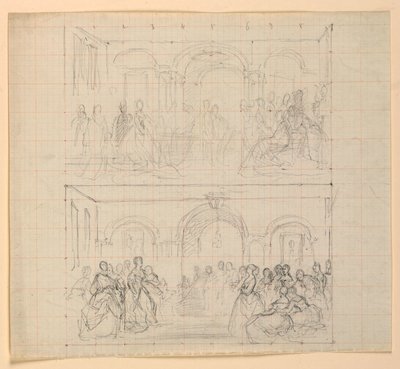 Two Figure Compositions for the Painting "Lady Washington