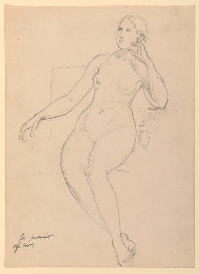 Female Nude Seated by Daniel Huntington