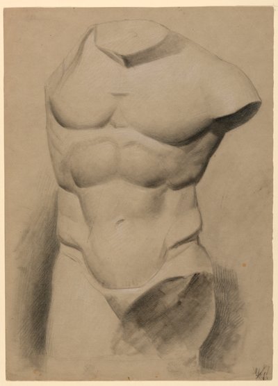 Male Torso From a Plaster Cast by Daniel Huntington