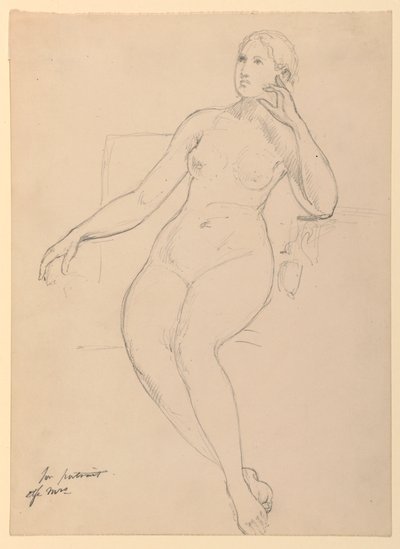 Seated Female Nude by Daniel Huntington