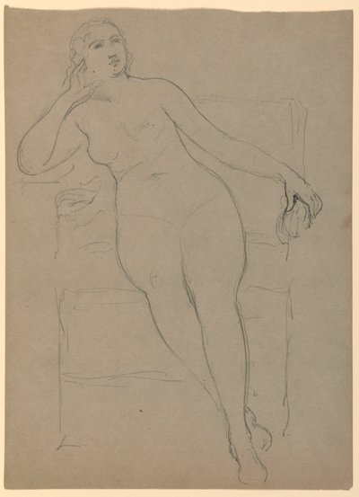 Seated Female Nude by Daniel Huntington