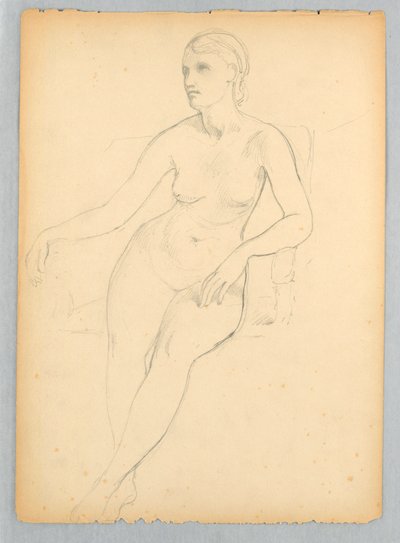 Seated Nude Study for Portrait of Helen Hamersley by Daniel Huntington