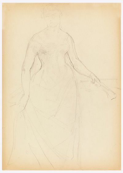 Sketch for a Portrait of Bella Worsham by Daniel Huntington