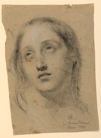 Study of Head for "Early Christian Prisoners" by Daniel Huntington