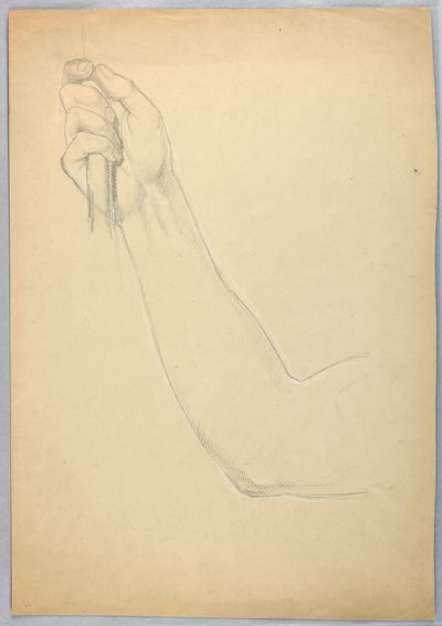 Study of Right Arm for Christiana and Her Family Passing through the Valley of the Shadow of Death by Daniel Huntington