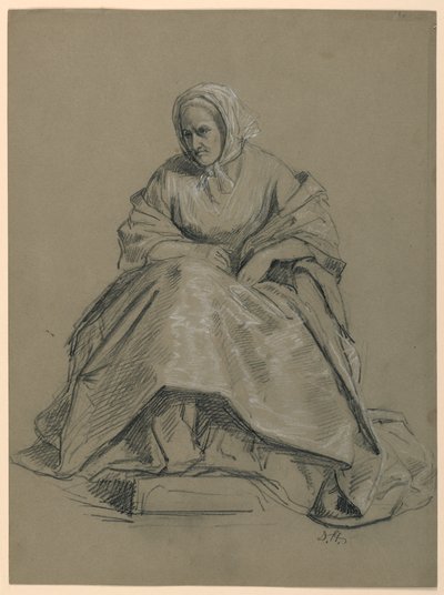 Study of a Seated Woman for "The Republican Court" (Lady Washington