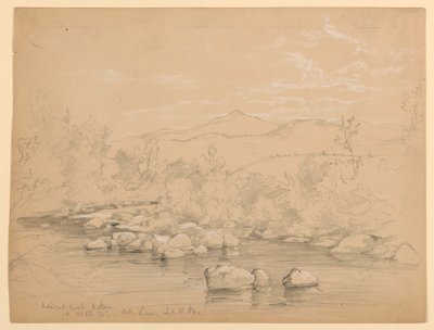 View of Moat Mountain from Wildcat Brook, Jackson, New Hampshire, Looking Southwest by Daniel Huntington