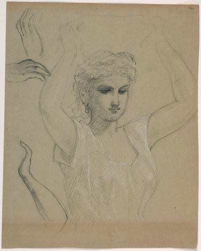 Woman With Hands Raised by Daniel Huntington