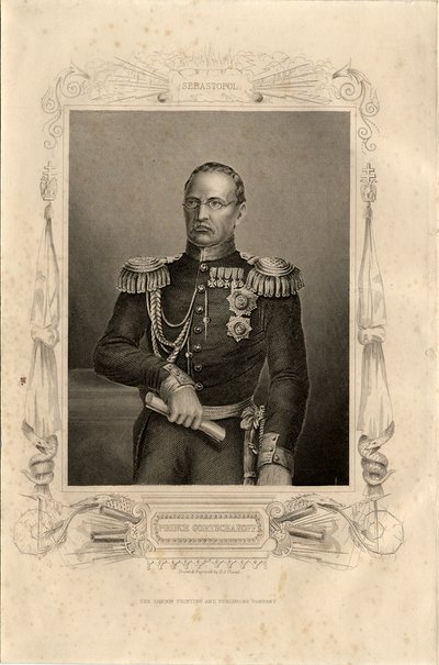 Portrait of Prince Mikhail Dmitrievich Gorchakov 1795-1861, 1856 by Daniel John Pound