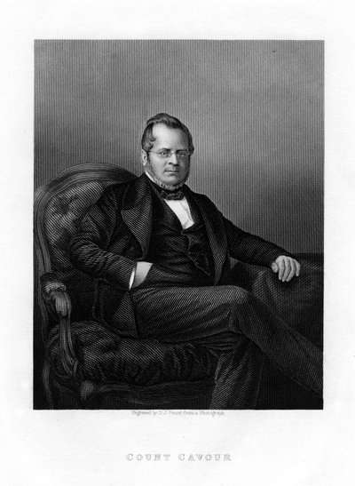 Count Camillo Benso di Cavour, Italian politician, 19th century by Daniel John Pound