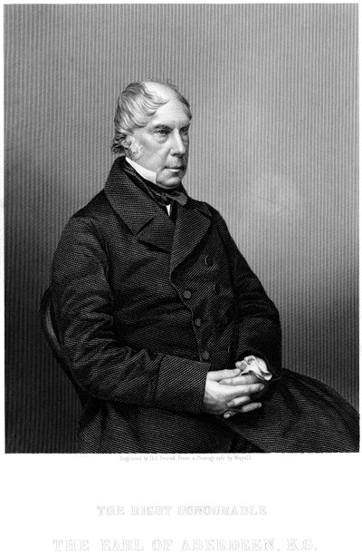 George Gordon, 4th Earl of Aberdeen, Scottish statesman, c1860 by Daniel John Pound