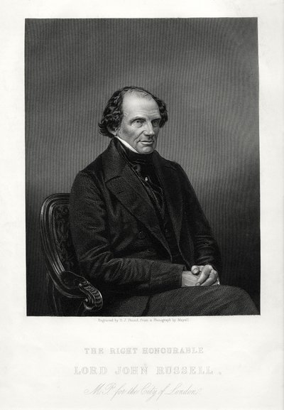The Right Honourable John Russell, 1st Earl Russell, British Liberal Statesman by Daniel John Pound