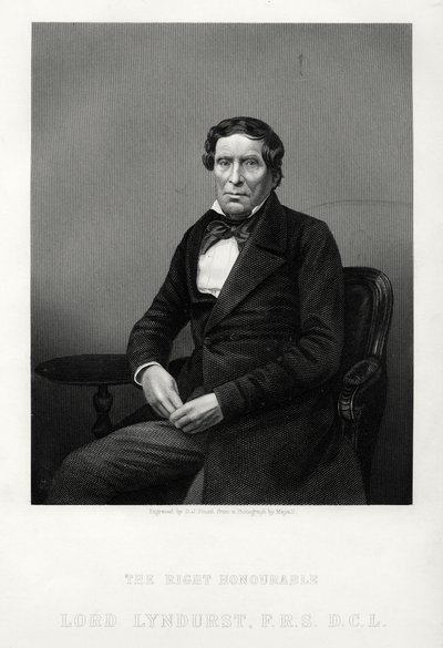 The Right Honourable John Singleton Copley, Lord Chancellor and Politician, c1880 by Daniel John Pound