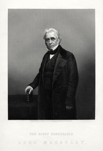 Thomas Babington Macaulay, British poet, historian and Whig politician, c1880 by Daniel John Pound