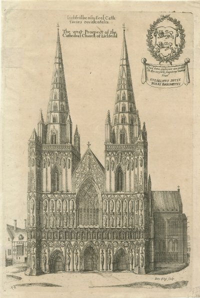 Lichfield Cathedral - West Front by Daniel King