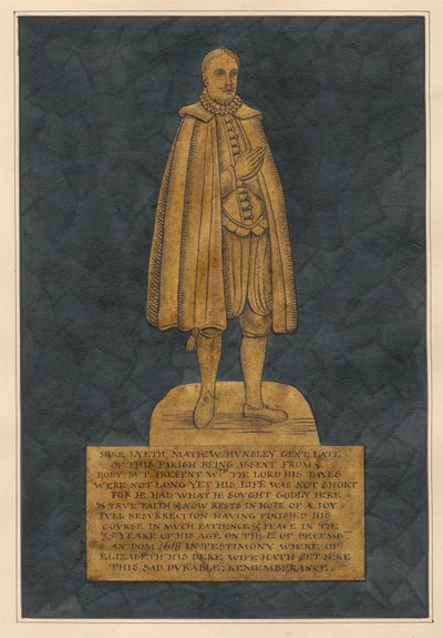 Brass Plate for Mathew Hunsley by Daniel Lysons