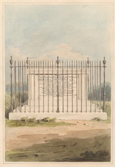 Tomb of George Earl of Macartney, from Chiswick Churchyard by Daniel Lysons