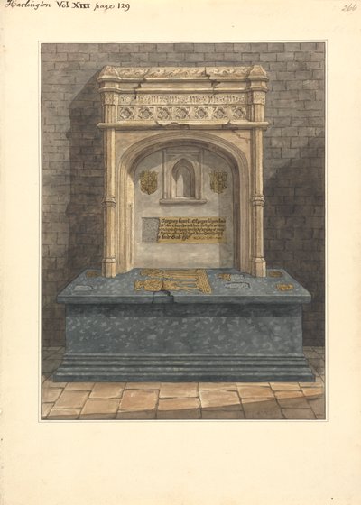 Tomb of Gregory Lovell and his Wife Anne, Harlington Church by Daniel Lysons