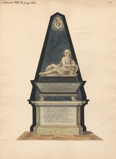Tomb of John Merick from Norwood Church by Daniel Lysons