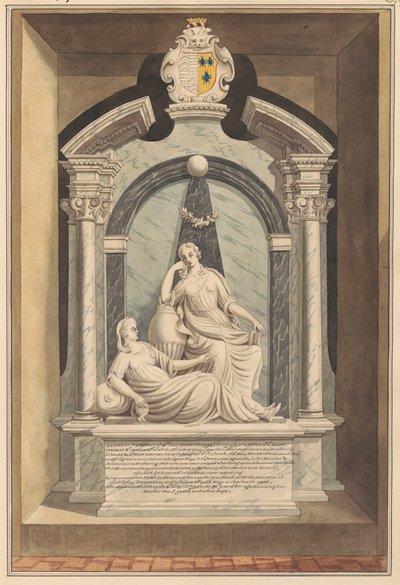 Tomb of Mrs. Susannah Thomas and Dame Dorothy Thomas from Hampton Church by Daniel Lysons