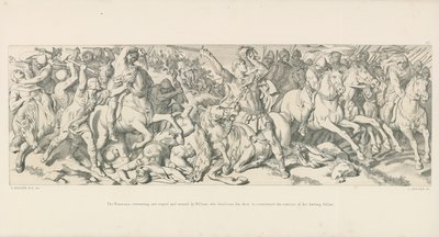 The Normans Retreating, Stayed and Turned by William, Who Discloses His Face to Counteract the Rumor of His Fall by Daniel Maclise