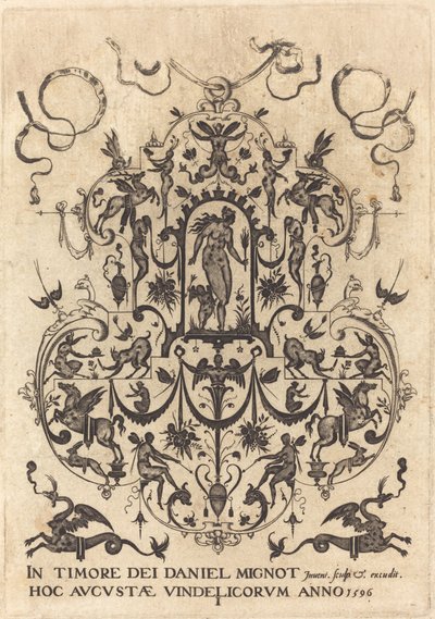 Title Page: Large Pendant, Venus and Amor at Centre by Daniel Mignot