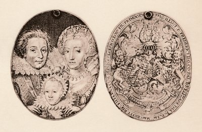 Frederick of Bohemia, Elizabeth Stuart, and Their Son, Frederick Henry by Daniel Mytens