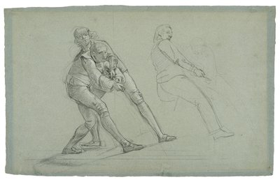 Study for The Siege of Gibraltar (Study of Figures Pulling on a Rope), 1785-1786 by Daniel Mytens