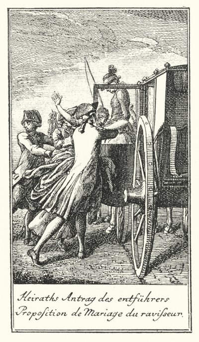Marriage Proposal of the Kidnapper by Daniel Nikolaus (after) Chodowiecki