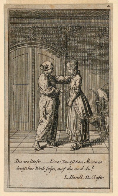 A Father or Guardian Talking to a Girl, Illustration of the Play 