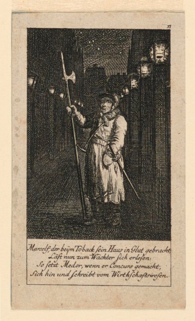 A Night Watchman, Illustration for 