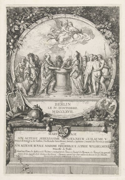 Allegory on the Marriage of William V and Wilhelmina of Prussia, 1767 by Daniel Nikolaus Chodowiecki