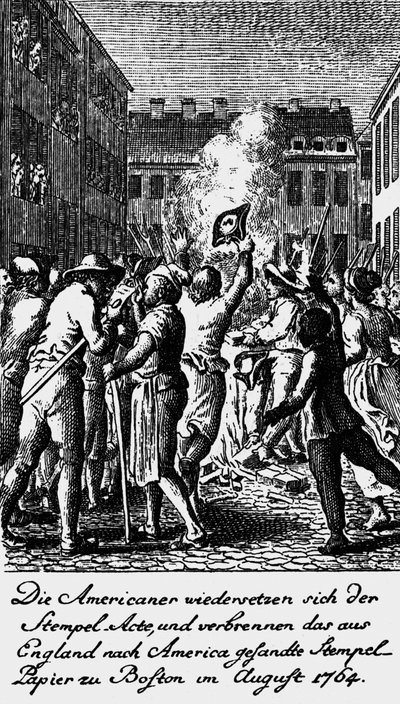 Americans rebelling against the 