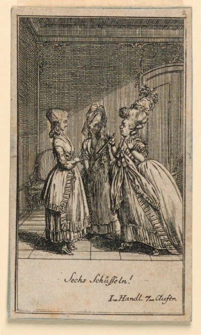 An Elderly Woman Scolding a Girl, Illustration of the Play 