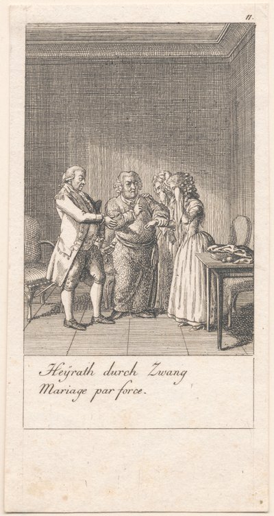 Reasons for Marriage and Their Consequences. Plate 11 by Daniel Nikolaus Chodowiecki