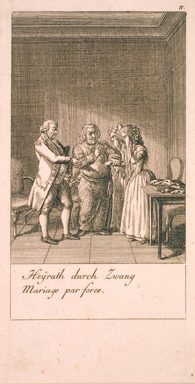 Reasons for Marriage and Their Consequences. Plate 7 by Daniel Nikolaus Chodowiecki