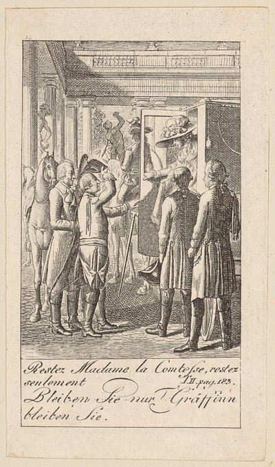 Plate 12 to "Karoline von Lichtfield" by Daniel Nikolaus Chodowiecki