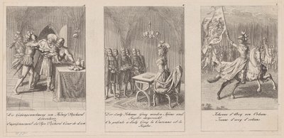 Plates 7-9 from the Series "History of the Middle Ages" by Daniel Nikolaus Chodowiecki